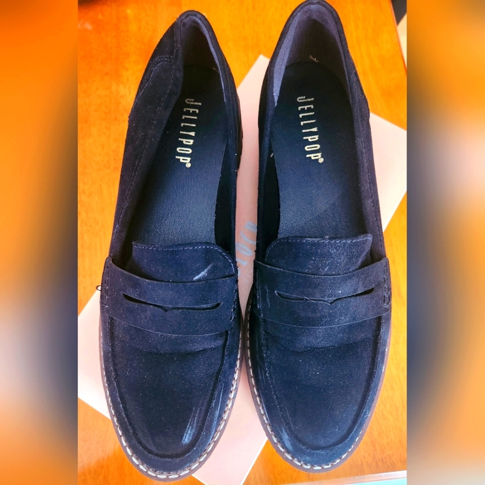 Jellypop Black Suede Loafers